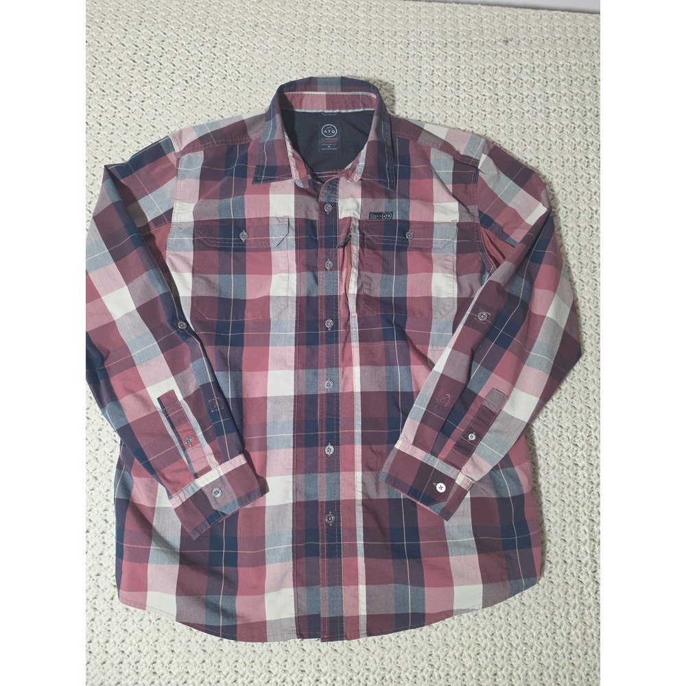 Wrangler ATG Shirt Mens XL Red Plaid Excellent All Terrain Gear Button Down - Picture 1 of 5